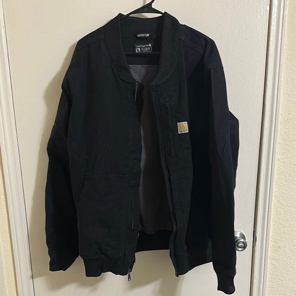 Carhartt Rugged Flex Heavyweight Relaxed Fit Black Jacket - Picture 1 of 5